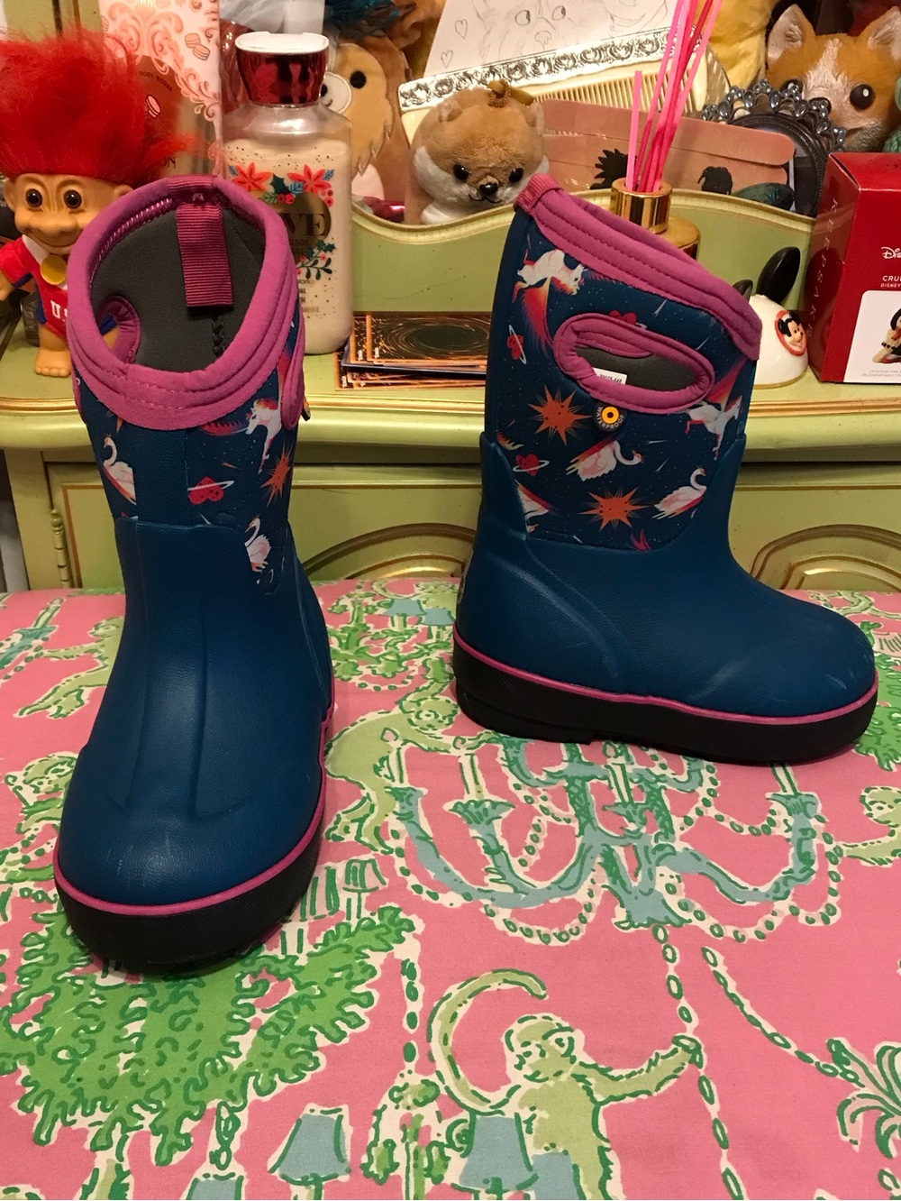 Bogs Kids Pegasus Unicorn Winter Rain Boots size 8